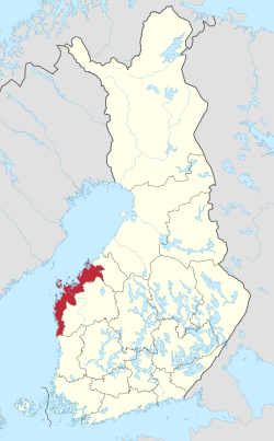 Location of Finlanda Jugperëndimore