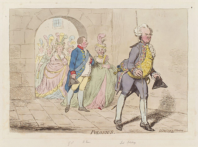 Lord Salisbury (in the front) with George III and Charlotte Sophia of Mecklenburg-Strelitz.