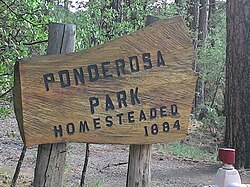 Pondersoa Park, Arizona Eintrag sign.jpg