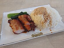 Свински корем Char Siu с ориз.jpg