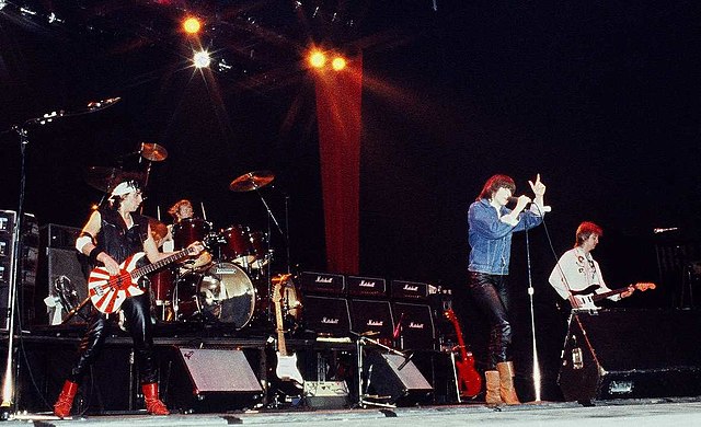 The Pretenders playing at London's Dominion Theatre in 1981