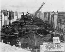 Public Works Administration Project and Army Corps of Engineers Lock and Dam No. 18 construction