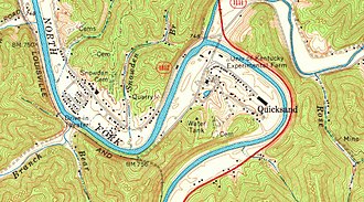 Topographic map of the Quicksand, Kentucky area Qucksand Kentucky topographic map.jpg
