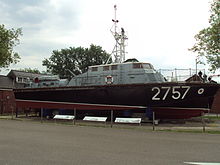 Rescue & Target Towing Launch (RTTL) 2757, built in 1957, in the Grounds of the Royal Air Force Museum London, Hendon. RAF Museum, Colindale, London - DSC06008.JPG