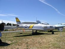 Un RF-86F in esposizione presso il Pacific Coast Air Museum di Santa Rosa, in California.