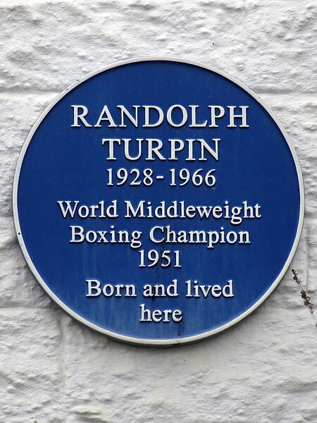 File:Randolph Turpin 1928-1966 World Middleweight Boxing Champion 1951 born and lived here.jpg