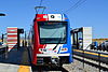 A UTA TRAX red line train at Daybreak Parkway station in August 2011