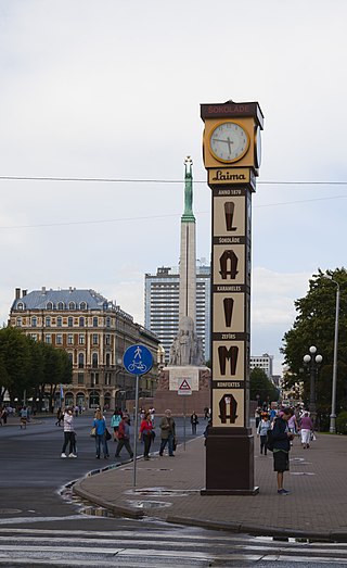 <span class="mw-page-title-main">Laima Clock</span> Street clock in Riga, Latvia