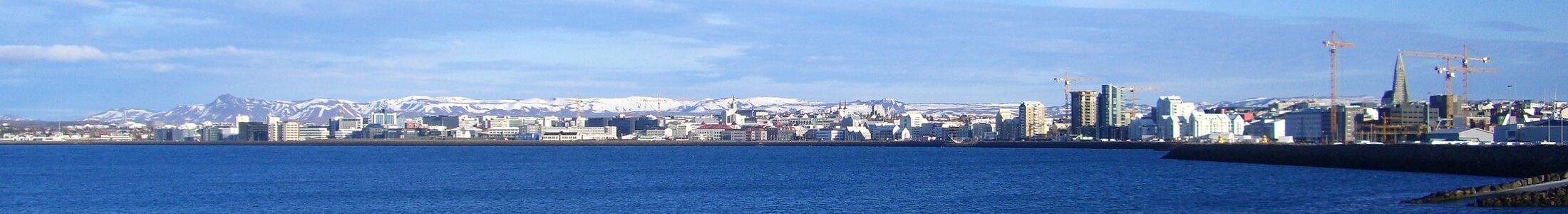 Panoramatická fotografia mesta Reykjavík