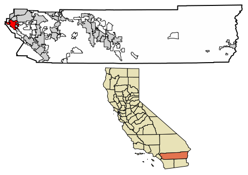 File:Riverside County California Incorporated and Unincorporated areas Corona Highlighted 0616350.svg