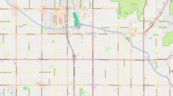 Arterial streets in Central Phoenix