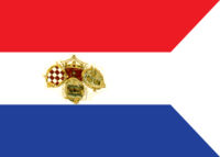 Josip Jelačić Royal Bans Standard, the first tricolor standard with the unified coat of arms of Croatia, Dalmatia and Slavonia used from 1848 until 1859