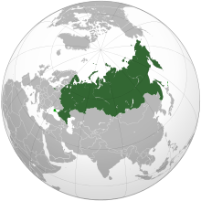 *  俄罗斯在欧亚大陆的位置 *  存在争议的克里米亚和南千岛群岛a