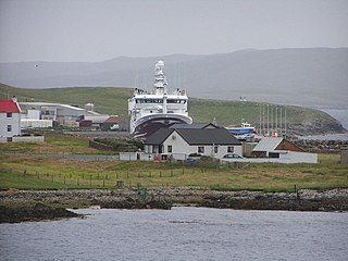 Saltness village in United Kingdom