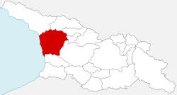 Map highlighting the historical region of Samegrelo in Georgia