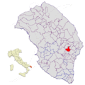 Collocatio finium municipii in Provincia Lupiensi.