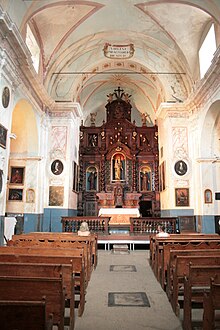 La chiesa del monastero francescano, decorazione del XVII secolo