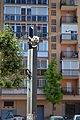 Tensor de la catenària del tram. Tensor de la catenaria del tranvía. Tram catenary tensor.