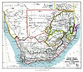 Протекторат Бечуаналенд в 1885 году перед выделением колонии Бечуаналенд.
