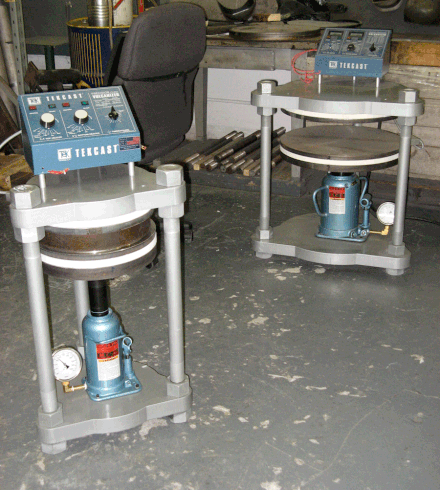 12" and 18" vulcanizing presses