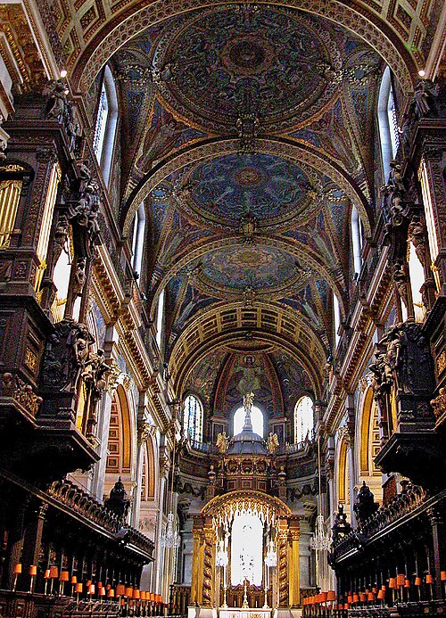 Richmond's mosaic panels in the interior of St Paul's Cathedral