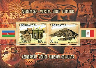 Commemorative stamps between Azerbaijan and Mexico Stamps of Azerbaijan, 2010-925-926.jpg