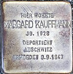 Stolperstein für Margard Kauffmann