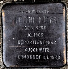 Stolperstein für Helene Krebs