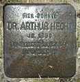 Arthur Hecht, Steinbockstraße 23, Berlin-Neukölln, Deutschland gestohlen am 6. November 2017