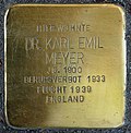 Stumbling block for Dr.  Karl Emil Meyer (Stammheimer Strasse 13)