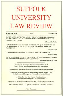 A representative volume of the Suffolk University Law Review Suffolk Law Review Book Cover.jpg