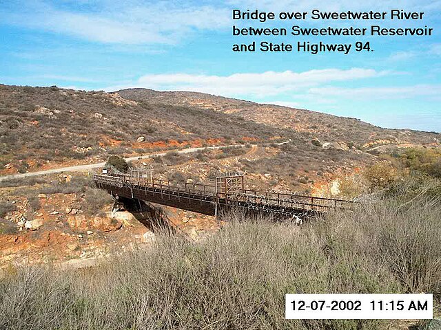 Bridge upstream from Sweetwater Reservoir