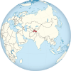 Tajikistan on the globe (Eurasia centered).svg