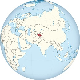 Map of Tajikistan