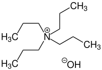 Structural formula of tetrapropylammonium hydroxide