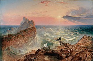The Assuaging of the Waters (1840) óleo sobre tela, 143,5 x 219,1 cm., Palácio da Legião de Honra da Califórnia, São Francisco