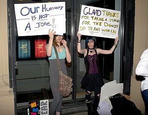 Ticked Off Trannies protesters Shankbone 2010.jpg