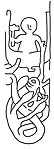 Teckning av motivet på Altunastenen