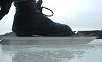 Touring skate for ski boots and free-heel binding on ice Tour skate ice1.jpg