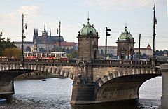 Tramway Bridge over the Vltava River, Prague, Czech Republic