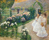 На террасе (1890).
