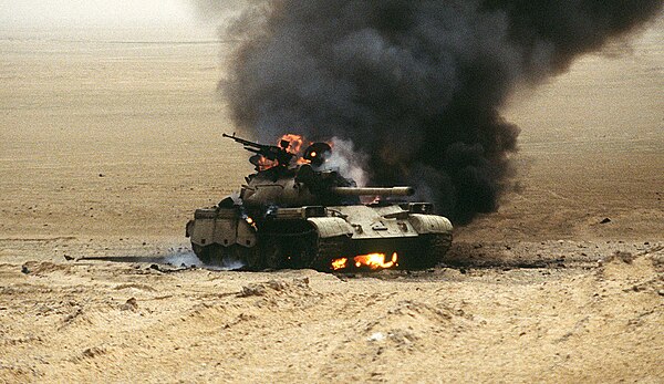 Destroyed Iraqi Type 69 tank