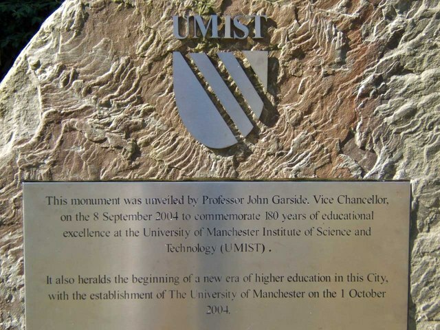 The 2004 plaque "commemorating 180 years of educational excellence"