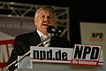 Parteivorsitzender Udo Voigt beim Bundesparteitag der NPD 2006