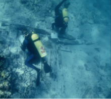 Navy underwater archaeologists map early 19th century shipwreck Underwater Archaeologists, 19th Century Shipwreck.png