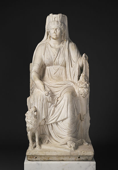 File:Unknown - Statue of a Seated Cybele with the Portrait Head of her Priestess - 57.AA.19.jpg