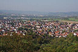 View on Urbach (Rems), Baden-Württemberg, Germany