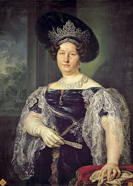 File:Vicente Lopéz Portaña (1772-1850) - Portret van de koningin van de twee Siciliën (1831) - Madrid Bellas Artes 19-03-2010 11-30-09.jpg