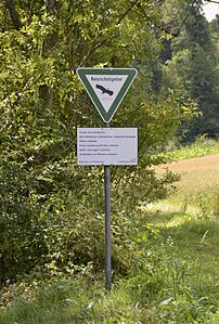 The nature reserve sign on the northern edge