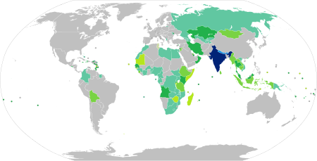 Visa requirements for Indian citizens
Republic of India
Freedom of movement
Visa not required
Visa available both on arrival or online (eVisa)
Visa on arrival
eVisa
Visa required prior to arrival Visa Requirements for Indian Citizens.svg